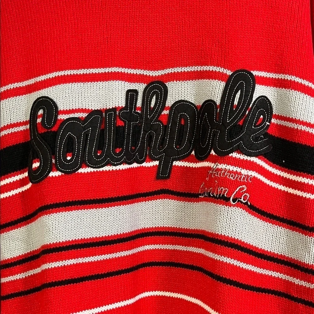 South Pole Denim Co. Authentic Collection Men’s Sweater Size XL Red/Gray/White
